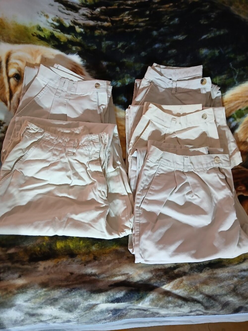 LOT OF 5 PR SZ 14 WOMEN'S/LADIES KHAKI PANTS GREAT FOR WORK, PLAY, COMFORT